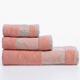 Πετσέτες Floriva (Σετ 3τμχ) Coral Nef-Nef Homeware CORAL