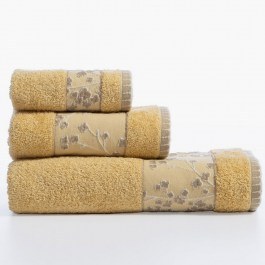 Πετσέτες Floriva (Σετ 3τμχ) Yellow Nef-Nef Homeware YELLOW