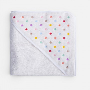 Κάπα Βρεφική Dots Ecru-Pink Nef-Nef Homeware