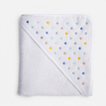 Κάπα Βρεφική Dots Ecru-Blue Nef-Nef Homeware