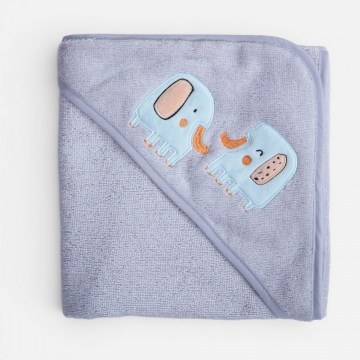 Κάπα Βρεφική Elephants 26 Grey Nef-Nef Homeware