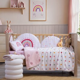 Κουβέρτα Βρεφική Baby Dots Pink Nef-Nef Homeware PINK