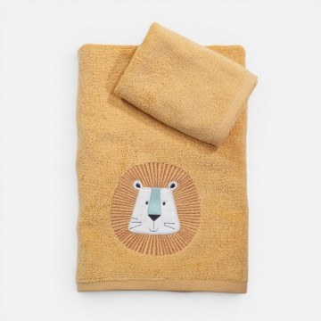 Πετσέτες Βρεφικές Wild Company (Σετ 2τμχ) Yellow Nef-Nef Homeware