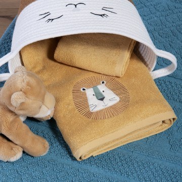 Πετσέτες Βρεφικές Wild Company (Σετ 2τμχ) Yellow Nef-Nef Homeware