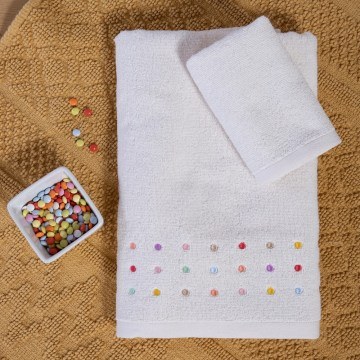 Πετσέτες Βρεφικές Dots (Σετ 2τμχ) Ecru-Pink Nef-Nef Homeware