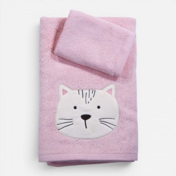 Πετσέτες Βρεφικές Cats Are Perfect (Σετ 2τμχ) Lotus Pink Nef-Nef Homeware