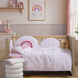 Σεντόνια Βρεφικά Baby Dots (Σετ 3τμχ) Ecru-Pink Nef-Nef Homeware ECRU-PINK