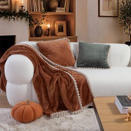 Κουβέρτα Καναπέ Pompozia Camel Nef-Nef Homeware CAMEL