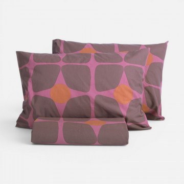 Παπλωματοθήκη Casual Coreo (Σετ 2τμχ) Mauve Nef-Nef Homeware
