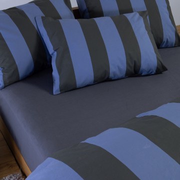 Παπλωματοθήκη Casual Vertia (Σετ 2τμχ) Blue-Black Nef-Nef Homeware