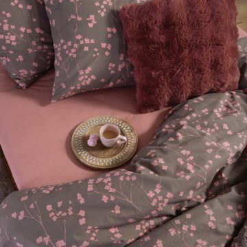 Παπλωματοθήκη Floriva (Σετ 2τμχ) Brown Nef-Nef Homeware