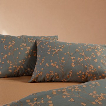 Παπλωματοθήκη Floriva (Σετ 2τμχ) Green Nef-Nef Homeware