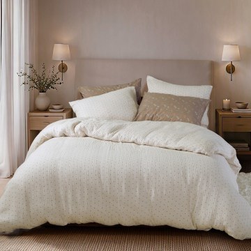 Παπλωματοθήκη Dots (Σετ 2τμχ) Ecru Nef-Nef Homeware