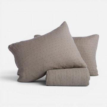 Παπλωματοθήκη Dots (Σετ 2τμχ) Mocca Nef-Nef Homeware