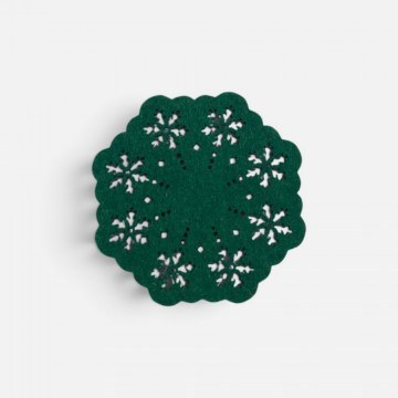 Σουβέρ Χριστουγεννιάτικα Spar (Σετ 4τμχ) 10cm Green Nef-Nef Homeware