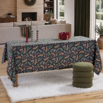Τραπεζομάντηλο Χριστουγεννιάτικο Spiritus Grey Nef-Nef Homeware