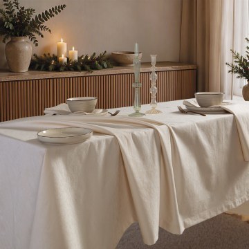Τραπεζομάντηλο Χριστουγεννιάτικο Blizzard Ecru Nef-Nef Homeware
