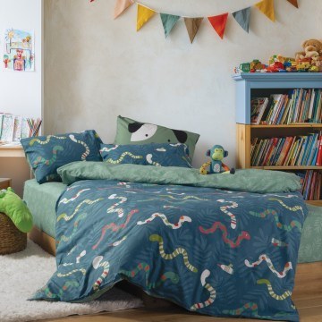 Σεντόνια Παιδικά Warms (Σετ 3τμχ) Petrol Nef-Nef Homeware
