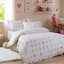 Παπλωματοθήκη Παιδική Dots (Σετ 2τμχ) Ecru Nef-Nef Homeware ECRU