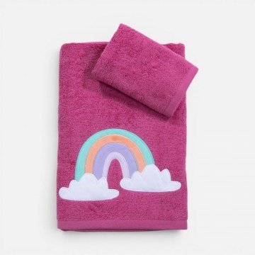 Πετσέτες Παιδικές Rainbow Mood (Σετ 2τμχ) Violet Nef-Nef Homeware