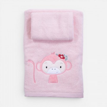 Πετσέτες Παιδικές Wild & Sweet (Σετ 2τμχ) Pink Nef-Nef Homeware