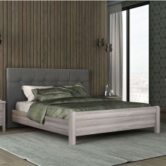 Bed Νο55 160x200x111cm Grey-Ash