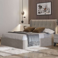 Bed Nο84 160x200x120cm Ecru