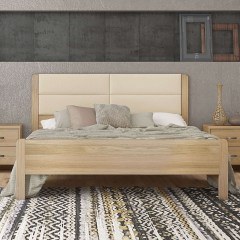Κρεβάτι Νo45Δ 160x200x100cm Latte-Beige