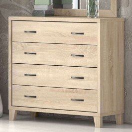 Chest Of Drawers Νο5 93,5x44,5x82cm Latte LATTE