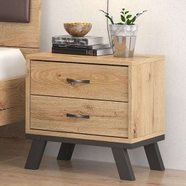 Bedside Table Νο6 54x44,5x54,5cm Honey HONEY