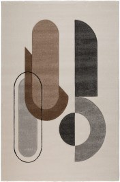 Χαλί City 64207 860 Ecru-Brown-Grey Βιοκαρπέτ ECRU-BROWN