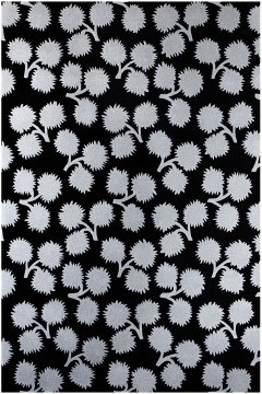 Carpet Cacharel Tufted 1014 Pompon Chardon Black-Grey 200X300 Biokarpet