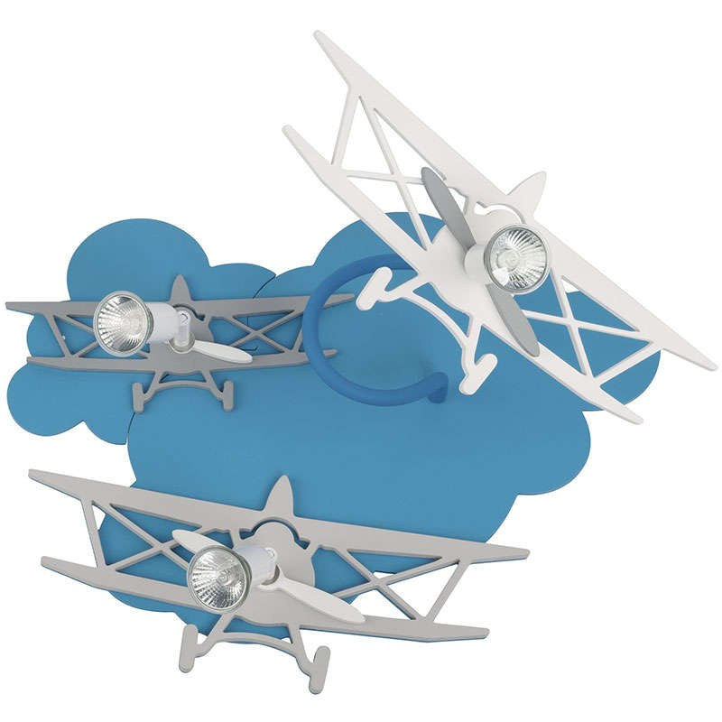Φωτιστικό Τοίχου Παιδικό Plane III 6904 Blue-Grey Nowodvorski