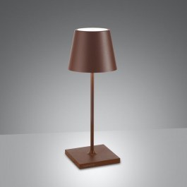 Επιτραπέζιο Φωτιστικό Επαναφορτιζόμενο Led Poldina Mini Ld0320R3 Ip54 Rust Zafferano RUST