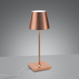 Επιτραπέζιο Φωτιστικό Επαναφορτιζόμενο Led Poldina Mini Ld0320Rfr Ip54 Copper Leaf Zafferano COPPER