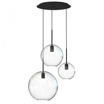 Φωτιστικό Οροφής Sphere 7788 3xE27 40W Black-Clear Nowodvorski