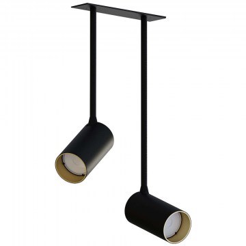 Φωτιστικό Οροφής - Σποτ Mono Surface Long 7682 2xGU10 10W Black-Gold Nowodvorski