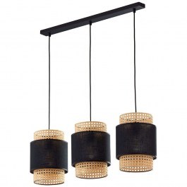 Φωτιστικό Οροφής - Ράγα Boho 6541 3xΕ27 15W 80x120cm Black TK Lighting BLACK
