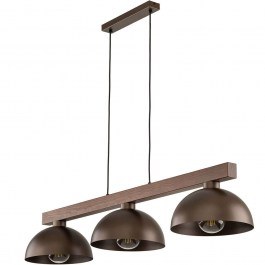Ceiling Lamp - Rail Oslo 6299 118x27x115cm 3xΕ27 15W Brown-Walnut TK Lighting WALNUT-BROWN