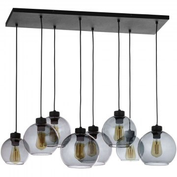 Φωτιστικό Οροφής Cubus Graphite 4113 8xΕ27 15W 95x175cm Fume TK Lighting