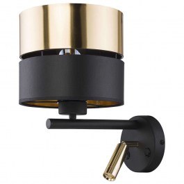 Φωτιστικό Τοίχου - Απλίκα Hilton 2579 1xΕ27 15W & 1xG9 6W 28x34cm Gold-Black TK Lighting GOLD-BLACK