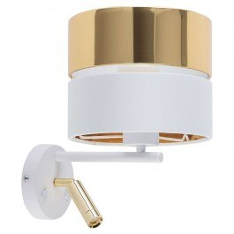 Φωτιστικό Τοίχου - Απλίκα Hilton 5361 1xΕ27 15W & 1xG9 6W 28x34cm White-Gold TK Lighting WHITE-GOLD