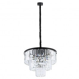 Ceiling Light Cristal M 7616 56x140cm 9xE14 40W Clear-Black Nowodvorski CLEAR-BLACK