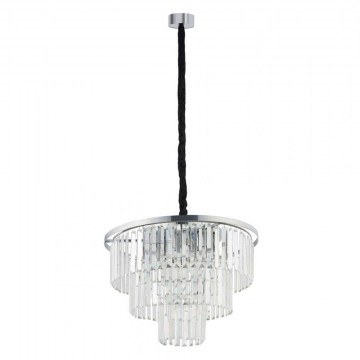 Ceiling Light Cristal M 7617 56x140cm 9xE14 40W Clear-Silver Nowodvorski