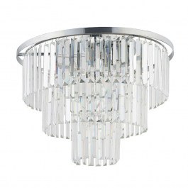 Φωτιστικό Οροφής-Πλαφονιέρα Cristal M 7628 56x41cm 9xE14 60W Silver-Clear Nowodvorski SILVER-CLEAR