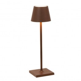 Rechargeable Table Lamp Poldina Pro Micro LD0490R3 7x27,5cm Led 1,8W Corten Zafferano CORTEN