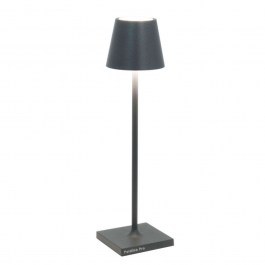Rechargeable Table Lamp Poldina Pro Micro LD0490N3 7x27,5cm Led 1,8W Dark Grey Zafferano DARK GREY