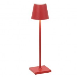 Rechargeable Table Lamp Poldina Pro Micro LD0490F3 7x27,5cm Led 1,8W Red Zafferano RED