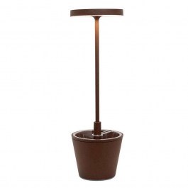 Rechargeable Table Lamp Poldina Reverso LD0420R3 D11x35cm Led 2,3W Corten Zafferano CORTEN