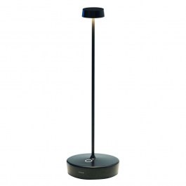 Rechargeable Table Lamp Swap LD1010N3 D10x32,5cm Led 2W Black Zafferano BLACK